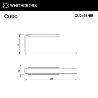 Полотенцедержатель Whitecross Cubo CU2456NIB брашированный никель