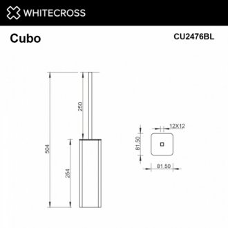 Ершик Whitecross Cubo CU2476BL черный матовыйовый