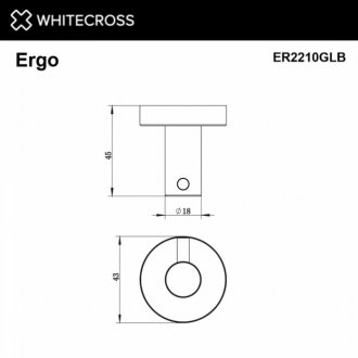 Крючок Whitecross Ergo ER2210GLB брашированное золото