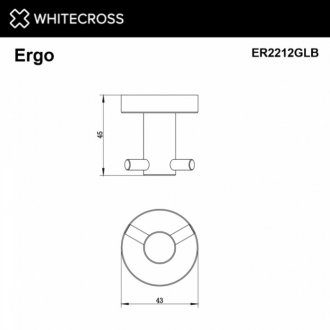 Крючок Whitecross Ergo ER2212GLB брашированное золото