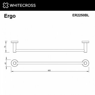 Полотенцедержатель Whitecross Ergo ER2250BL черный матовый