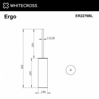 Ершик Whitecross Ergo ER2276BL черный матовый