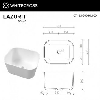 Раковина Whitecross Lazurit 0713.050040.100