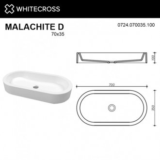 Раковина Whitecross Malachite D 0724.070035.100