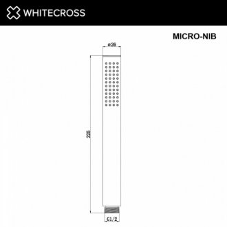 Душевая лейка Whitecross MICRO-NIB брашированный никель
