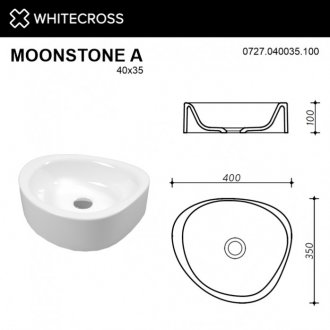 Раковина Whitecross Moonstone A 0727.040035.100