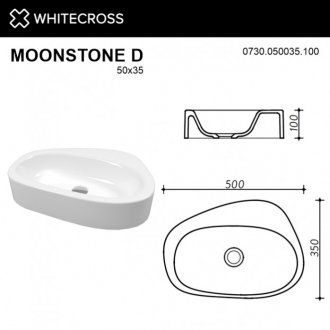 Раковина Whitecross Moonstone D 0730.050035.100