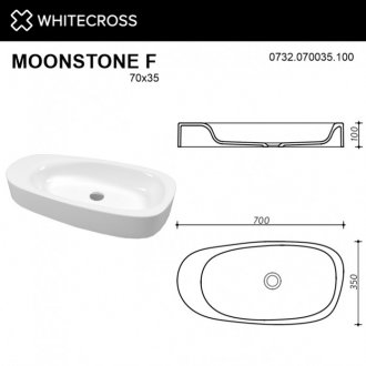 Раковина Whitecross Moonstone F 0732.070035.100