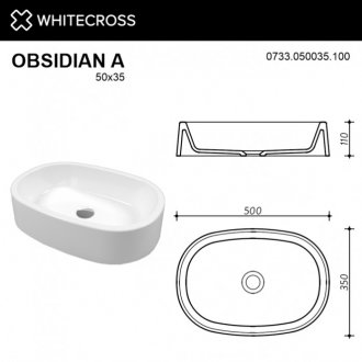 Раковина Whitecross Obsidian A 0733.050035.100