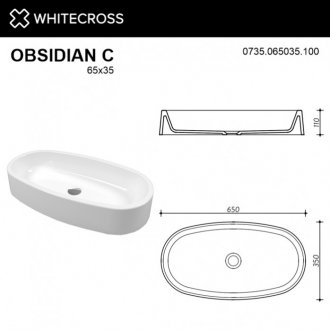Раковина Whitecross Obsidian C 0735.065035.100