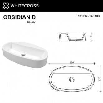 Раковина Whitecross Obsidian D 0736.065037.20100
