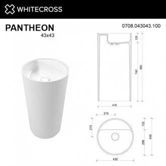 Раковина Whitecross Pantheon 0708.043043.10100