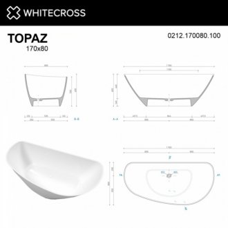 Ванна Whitecross Topaz 0212.170080.101 170x80