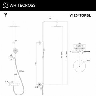 Душевая стойка Whitecross Y Y1254TOPBL